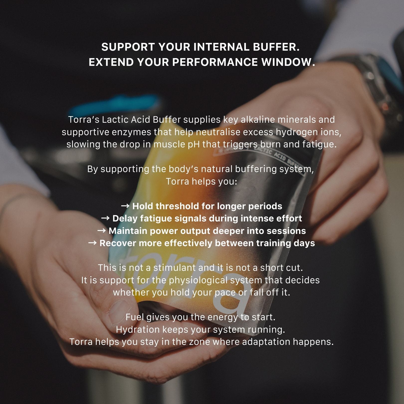 Torra buffering science visual explaining how to hold threshold and delay fatigue during high-output training